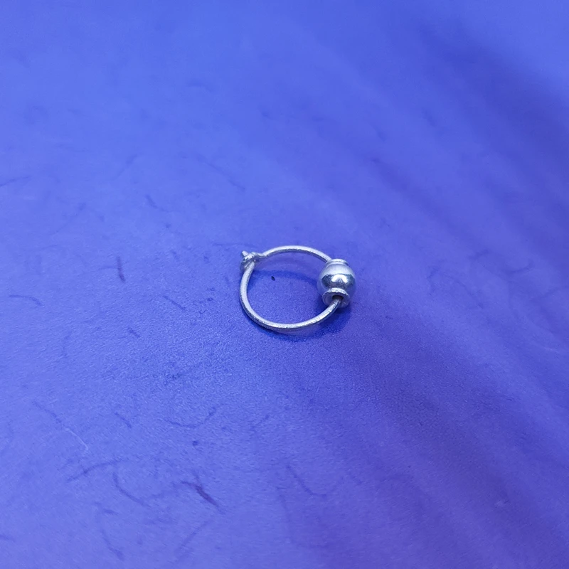 Silver Ball Nose Ring
