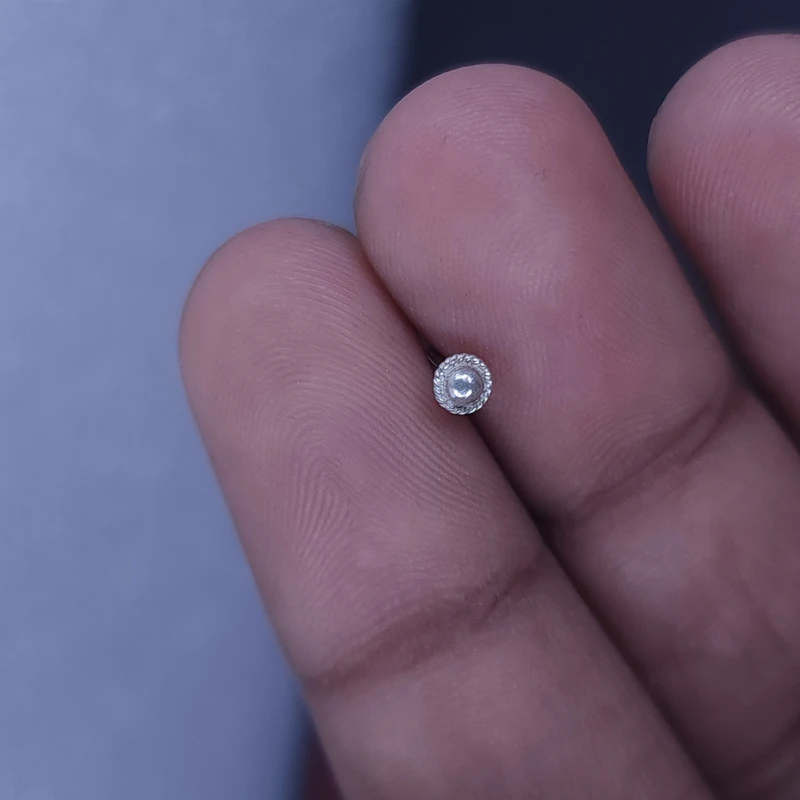 Silver Half Ball Nosepin