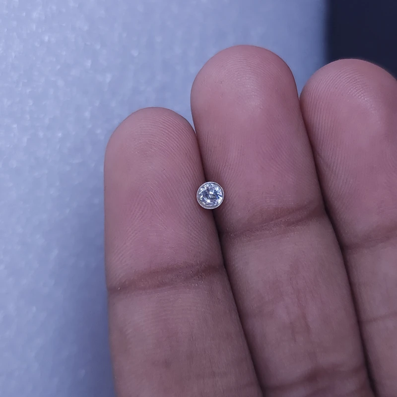 1 Stone Silver Nosepin (3.5 Size)