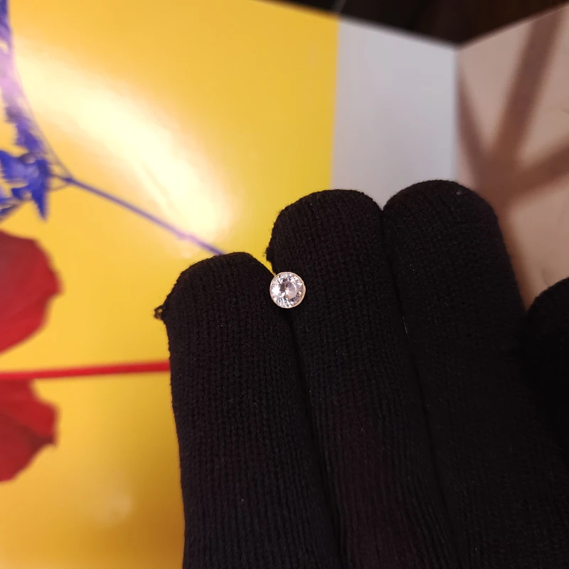 1 Stone Silver Nosepin (6.5 Size)